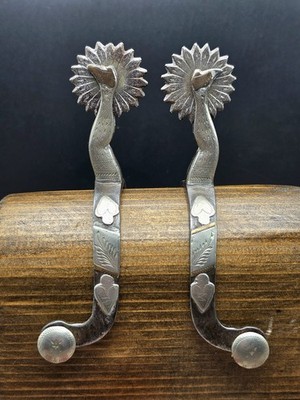 Mint Condition Antique Number 8 McChesney Gal Leg Spurs