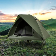 2 Person Camping Cot Tent Elevated Waterproof Foldable Bed Hiking Shelter