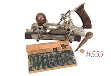 old STANLEY 45 Plow Combination plane w cutters slitter and screwdriver