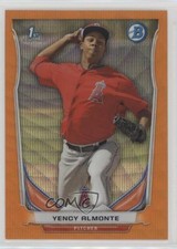 2014 Bowman Prospects Chrome Retail Orange Wave Refractor Yency Almonte fm0