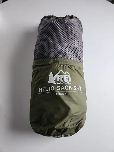 REI Helio Sack 55 Degree Regular Sleeping Bag With Stuff Sack Green