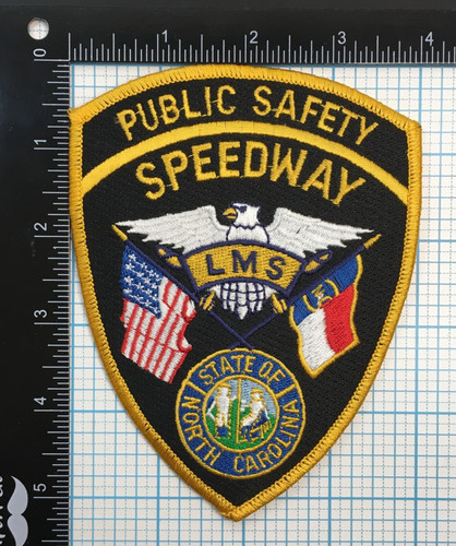 VINTAGE NASCAR PUBLIC SAFETY SPEEDWAY CMS CHARLOTTE MOTOR SPEEDWAY 5.25" PATCH