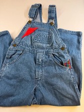Vintage OshKosh B'Gosh Skateboard Denim Overalls Size 5 Boys USA Made