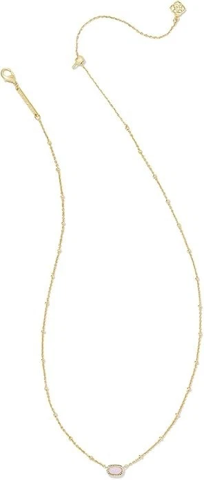 Collar Colgante Corto Kendra Scott Mini Elisa Cristal Opalita Rosa Foto 3 de 4