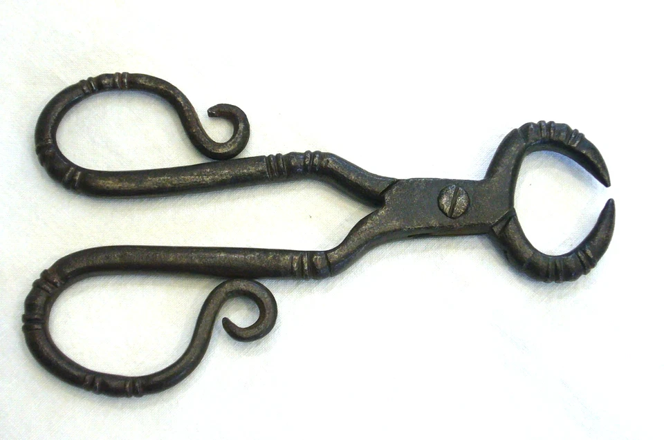 Pince à sucre fer forgé Art Populaire XVIIIe XIXe ciseaux sugar tongs - Photo 2/4