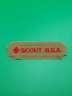 Scout B.S.A. Khaki & Red Strip Segment Patch Scouts America