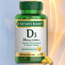 Vitamin D3 2000IU Softgels - 350ct **EXP 05/27**