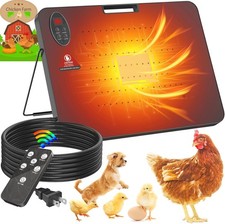 Chicken Coop Heater for Winter,Radiant Heat Panel with Overheating Black