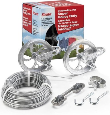 Multi-Purpose 150ft Heavy Duty Clothesline   Easy Setup with Complete Components