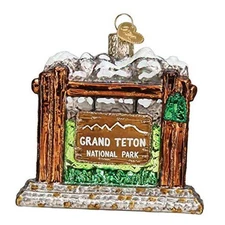  Grand Teton National Park Glass Blown Ornaments for Christmas Tree 