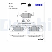 Delphi Bremsbelagsatz Scheibenbremse LP3643 FüR Kuga Focus Ford 3 DFK 4 Turnier