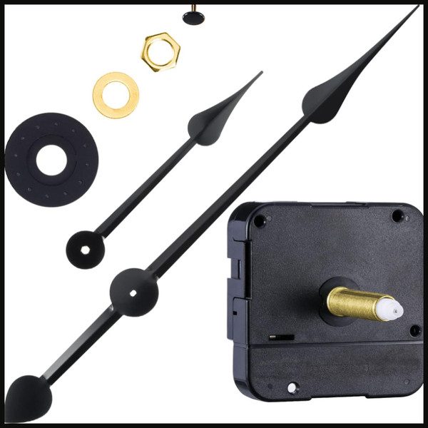 Hicarer Uhrwerk 23 Mm Mit Hohem Drehmoment, Stille Analog Uhr, Schwarz, DIY-image