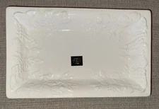 EFFETI White Glazed Rectangular Serving Dish 13.5x8.5x2” Handmade in Italy NEW