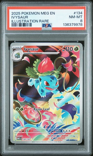 Ivysaur graded PSA 8 for sale on eBay