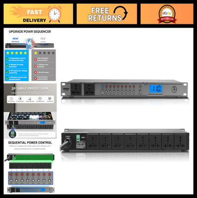 20A Rack Mount Power Conditioner for Audio - 10 Outlets, Surge Protection, Volta