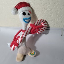 New Disney Toy Story Forky Candy Cane Holiday Christmas Small Plush Toy