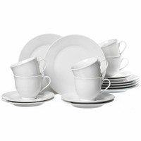 Ritzenhoff & Breker Bianco Kaffeeservice 18-Tlg. Geschirrset Kaffee Service Weiß