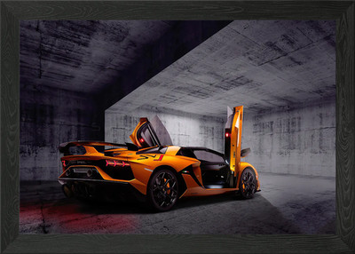 Lamborghini Aventardor Gerahmtes Wandbild Poster Leinwanddruck Bild