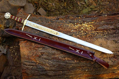 Handmade King Arthur Merlin Excalibur Sword Medieval Royal Knight Longsword Gift
