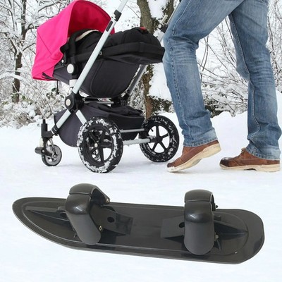 2-in-1 Schneeroller Ski-Schlitten Kinderwagen Zubehör Outdoor Sport