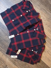 Lot of 3 Amazon Essentials Men's Flannel Shirts Large Plaid Button Down NWT