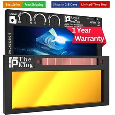 The King 1.0 Shade 5-13 Adjustable Gold Auto Darkening Welding Lens 2" x ...