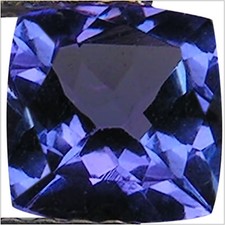 0.76 Ct A Natural D Block Tanzanite Medium Light Blue Violet Color Cushion Cut