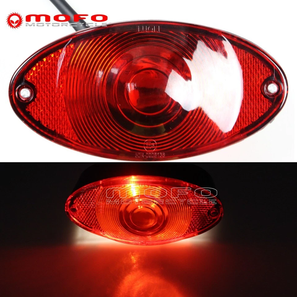 Cafe Racer Style Integrated Cat Eye Taillight Brake/Running/License Plate Light — 第 2/4 张图片