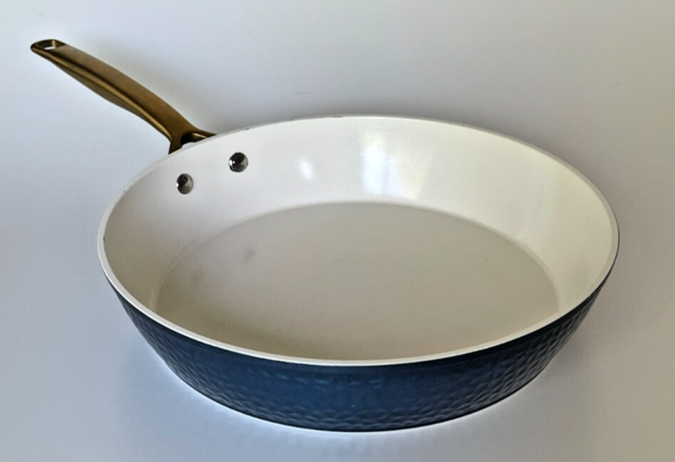 Gotham Steel Titanium Nonstick 12 Inch Hammered Ceramic Fry Pan in Navy Blue