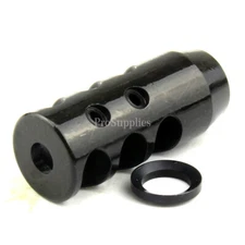 Compact Low Concussion 1/2x28 Muzzle Brake Compensator for .223