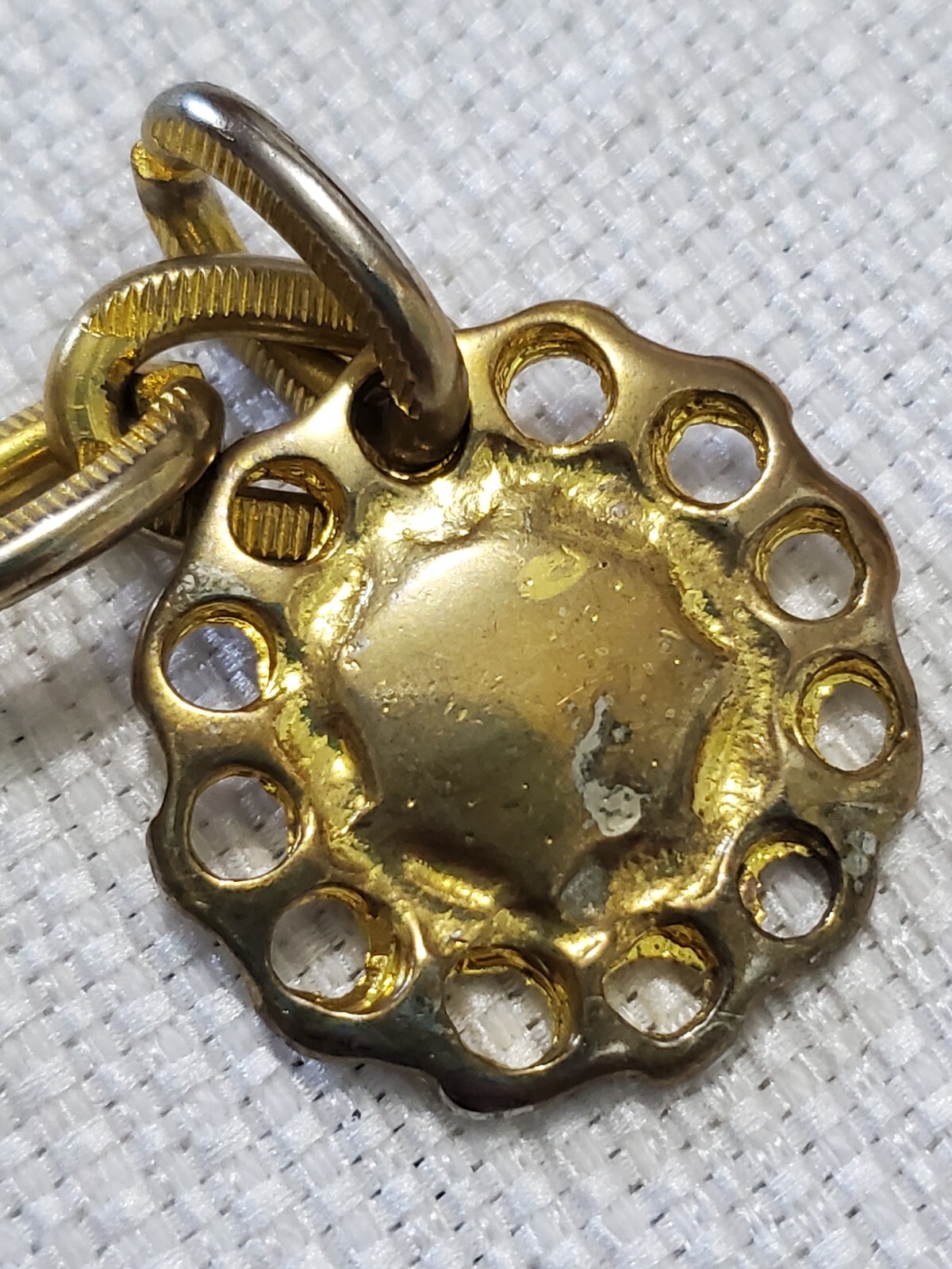 Goldtone Textured chain link statement waist adju… - image 4