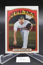 2021 Topps Heritage Wrong Back Error SP #28 Liam Hendricks / World Series NM+