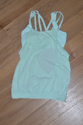 Lululemon Pushing Limits Shelf Bra Tank Top Womens Size 8? Mint Green Yoga