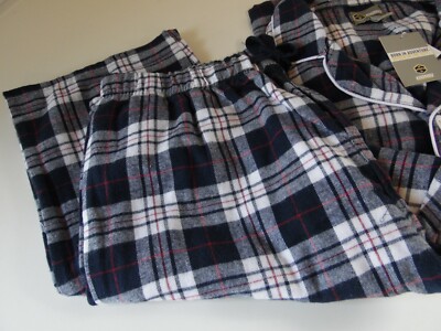 Men's KHOMBU SLEEPWEAR BLUE FLANNEL PAJAMAS XXL | eBay