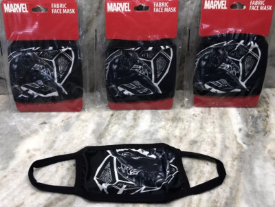 3ea Kids Marvel Black Panther Fabric Face Masks-Brand New-Ages 4 & Up-SHIP N24HR