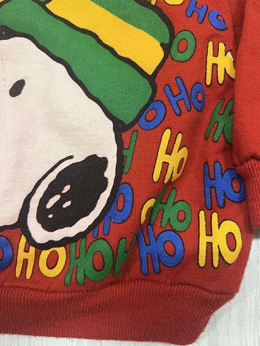 Vintage 90s Snoopy Peanuts Sweatshirt Christmas Toddler 24 Mths Holiday Santa - Bild 5 von 12