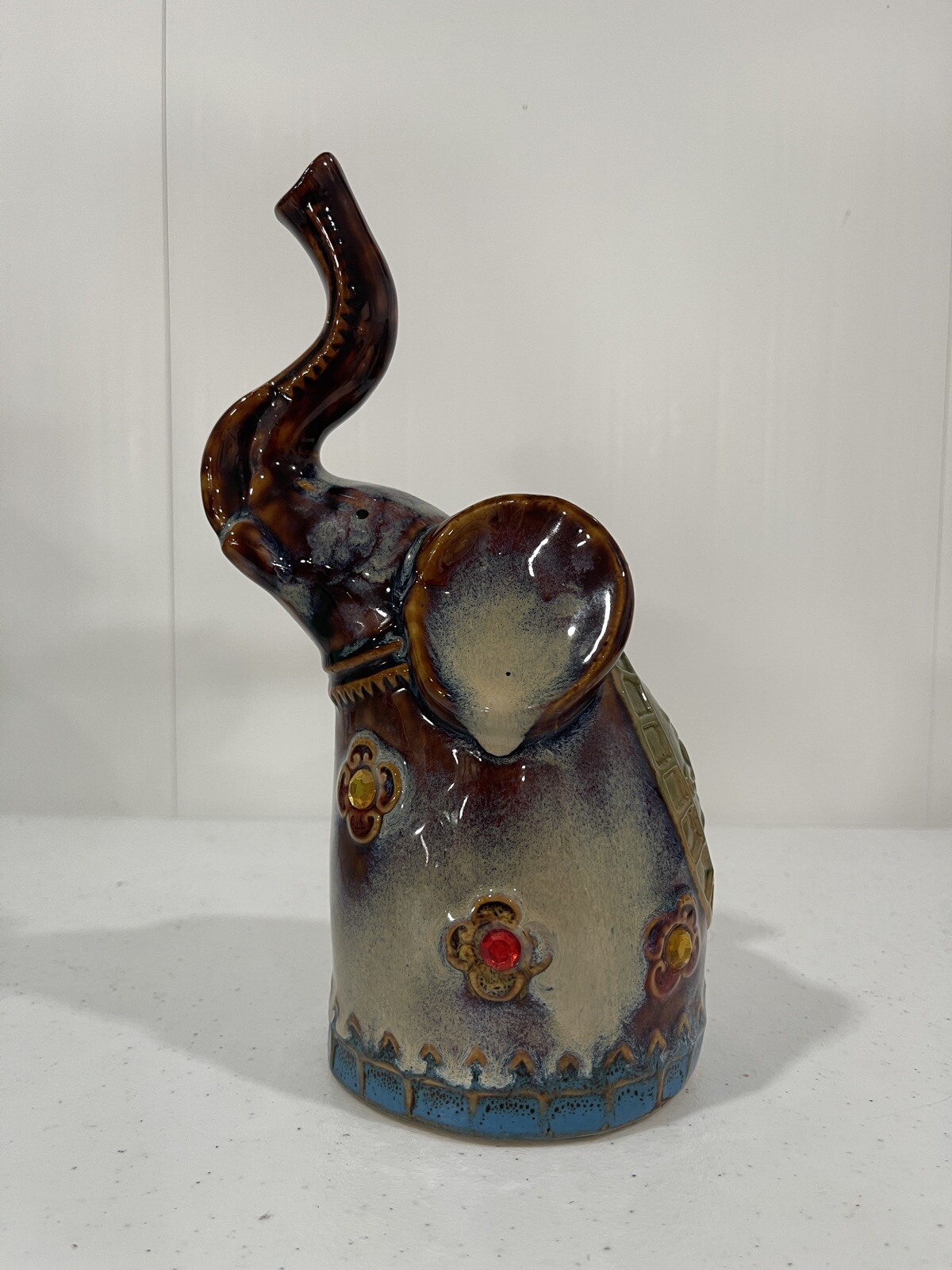 Vintage Ceramic Decorative Elephant Statue Figurine