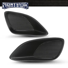 Fit For 07-12 Toyota Yaris Front Bumper Fog Light Cover Right+Left Pair Set
