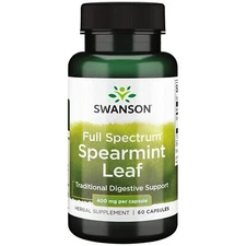 Swanson Spearmint Leaf (Mentha Spicata) - Full Spectrum Herbal Supplement Sup...
