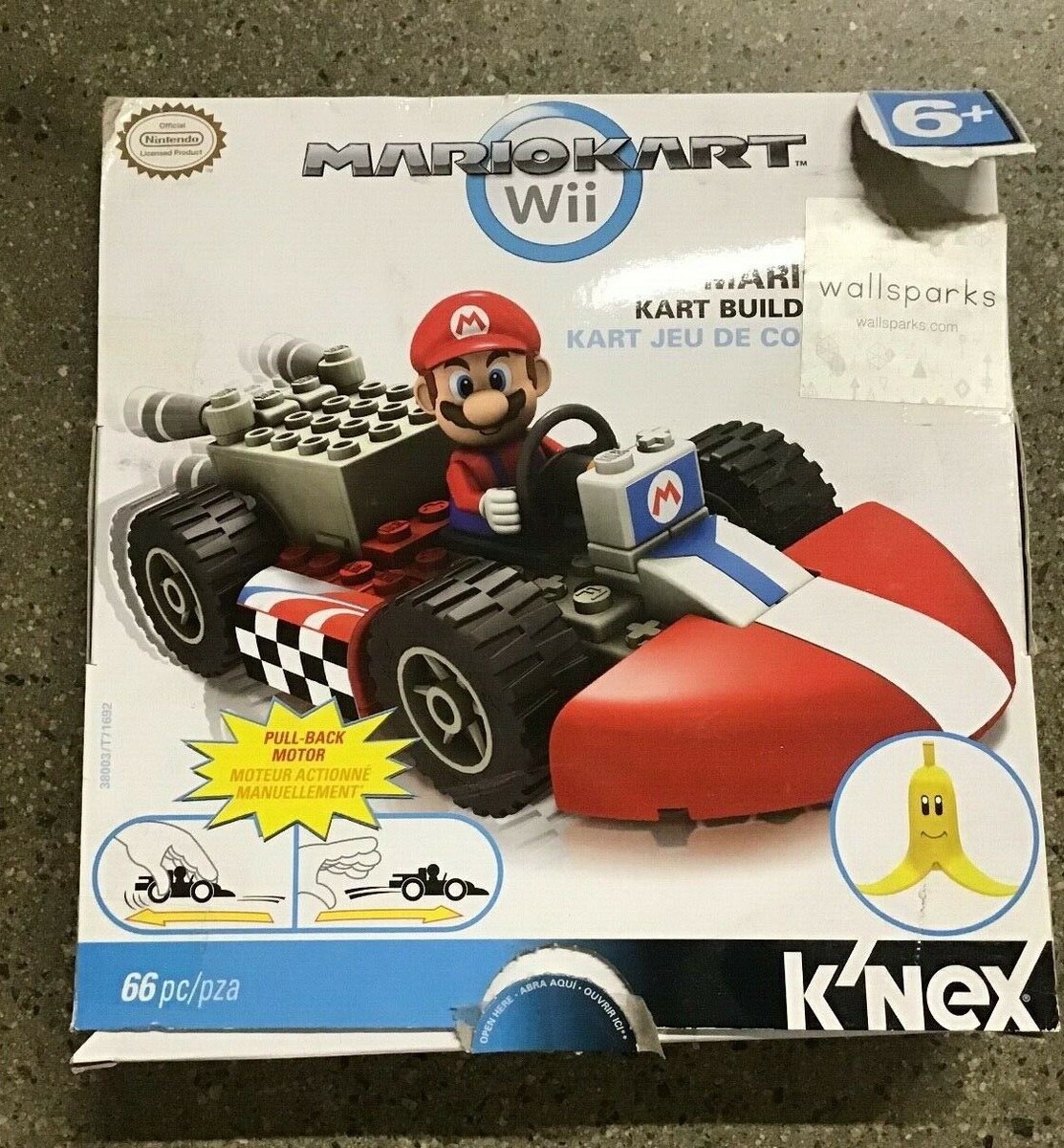 K'NEX MarioKart Nintendo Wii Mario And Standard Kart Building Set
