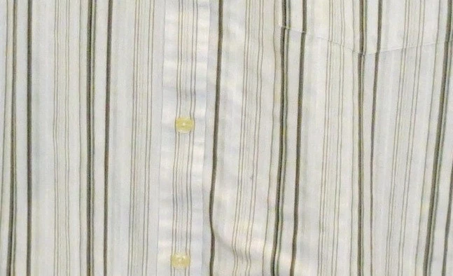 Camisa de vestir Eighty Eight para hombre XL blanca con rayas verdes con botones manga larga Foto 4 de 4