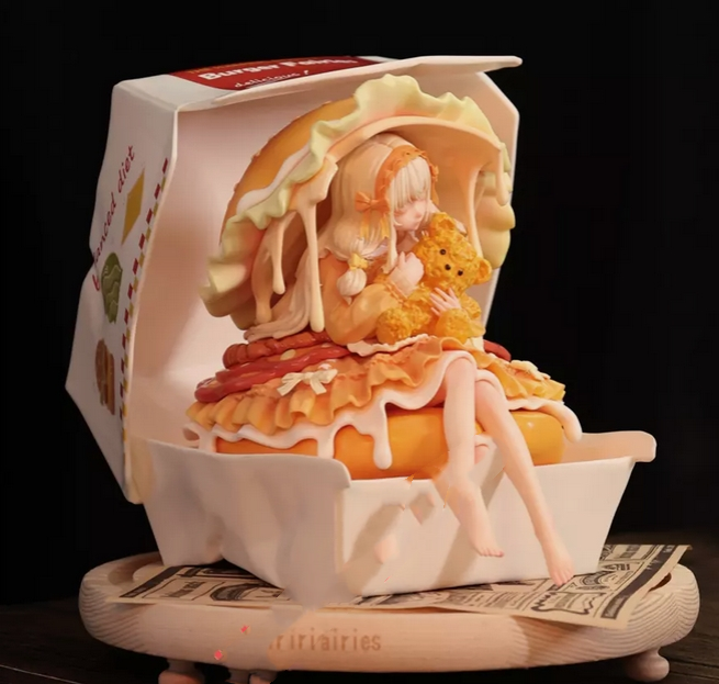The Sleeping Beauty Burger Fairies Model in stock PU With