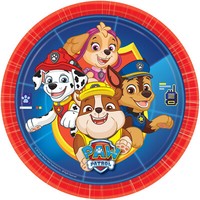 8 Papp-Teller 23Cm Paw Patrol Kinder Party Geburtstag Deko Tischdekoration