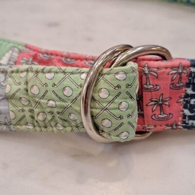Vineyard Vines Adjustable Patchwork Belt Golf Palm Tree Shark Sailboat Pink Blue