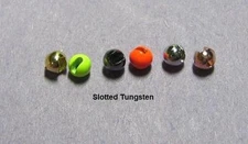 100 SLOTTED TUNGSTEN beads.8 colors/4 sz. available-USE CHART-5 pacs of 20 beads