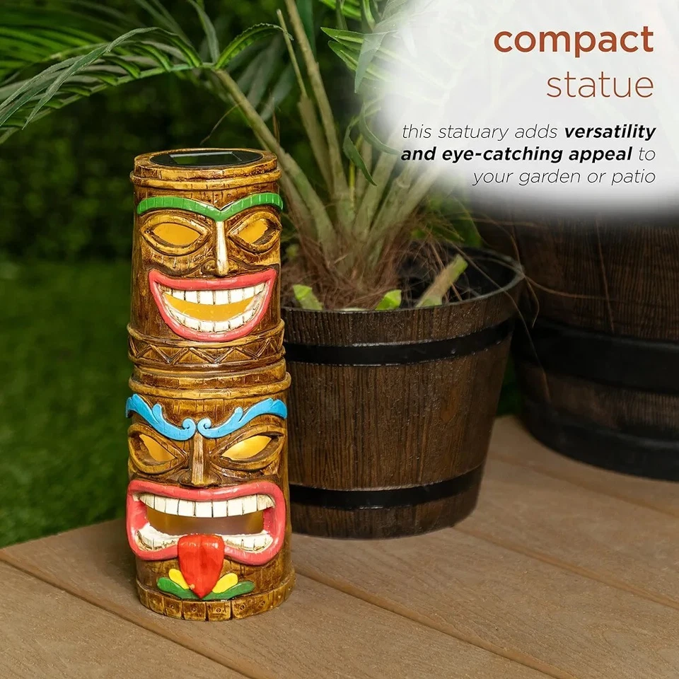 Alpine (SLL2610SLR-HH) Luz Tiki Solar Exterior, Estatuaria, Multicolor Foto 2 de 4