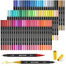 Markers for Adult Coloring 72 Coloring Pens Dual Tip Brush Markers for Colori...