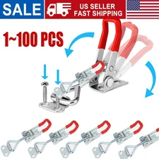 Heavy Duty Steel Toggle Latch Catches Adjustable Lock Clamp For Boxes Case