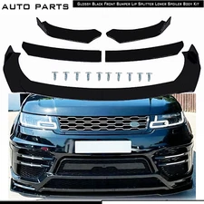 Front Bumper Lip Body Kit Spoiler Splitter Gloss Black For Range Rover 2014-2019