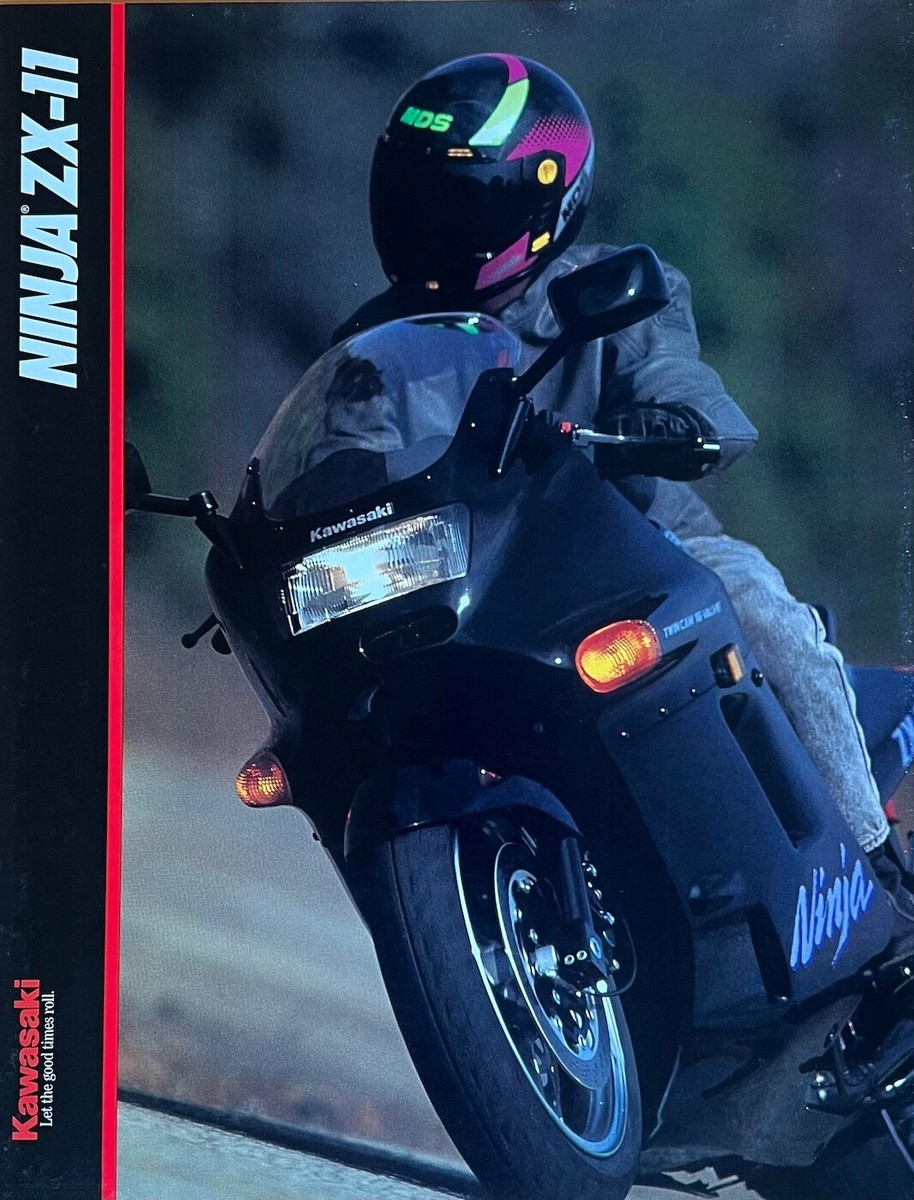 1993 Kawasaki ZX1100-C4 4-page fold-out brochure-literature ZX-11